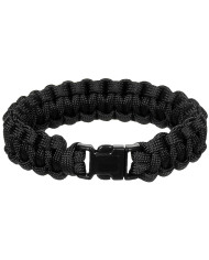 Bracelet, "Parachute Cord", black, width ca. 1.9 cm
