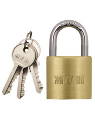 Padlock, Metal, with 3 keys, ca. 6 x 4 cm