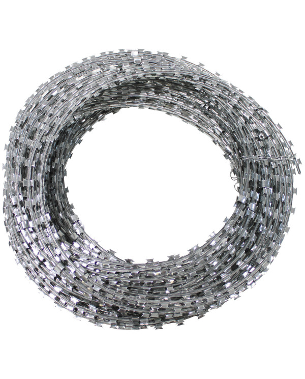 Barbed Wire, Galvanized Metal,  ca. 50 m, diameter 30 cm