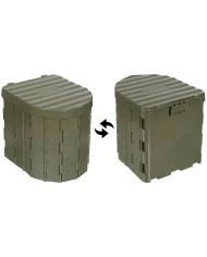 Camping Toilet, foldable, OD green
