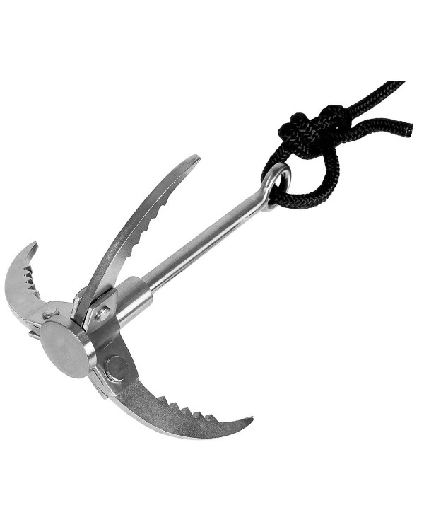 Grappling Hook, metal, foldable, with rope