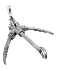 Grappling Hook, metal, foldable, with rope
