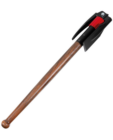 Pickaxe, foldable,  with wooden shaft