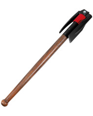 Pickaxe, foldable,  with wooden shaft