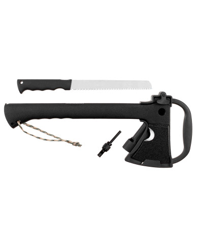 Axe, "Survival", nylon handle, black, sheath
