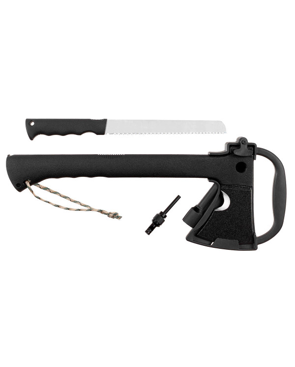Axe, "Survival", nylon handle, black, sheath