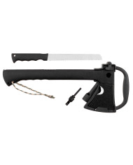 Axe, "Survival", nylon handle, black, sheath
