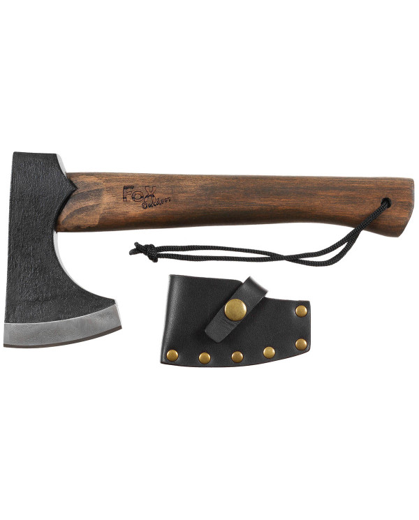 Axe, "Viking", wooden handle, leather sheath