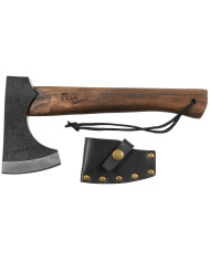 Axe, "Viking", wooden handle, leather sheath