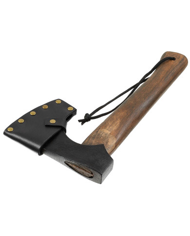 Axe, "Viking", wooden handle, leather sheath