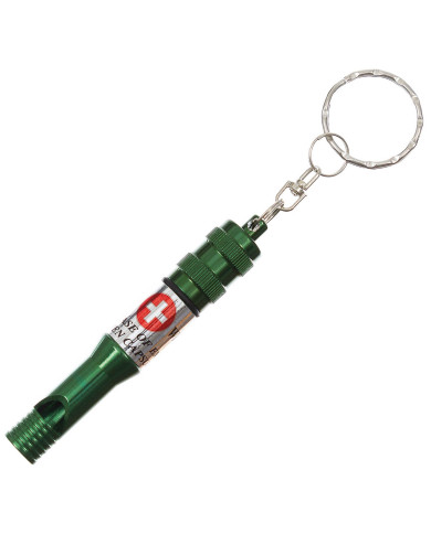 Whistle, Aluminium, large, OD green