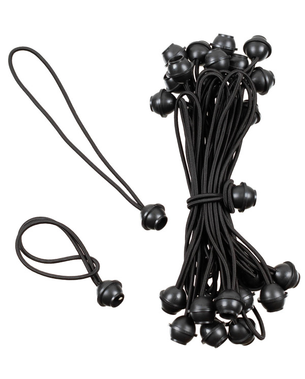 Rubber Tensioner, with ball, black, 25-pack
