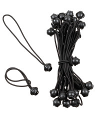 Rubber Tensioner, with ball, black, 25-pack