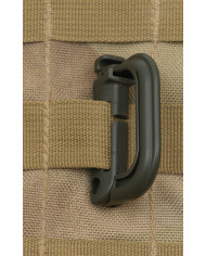 Carabiner, Plastic, "MOLLE", OD green, 2-pack