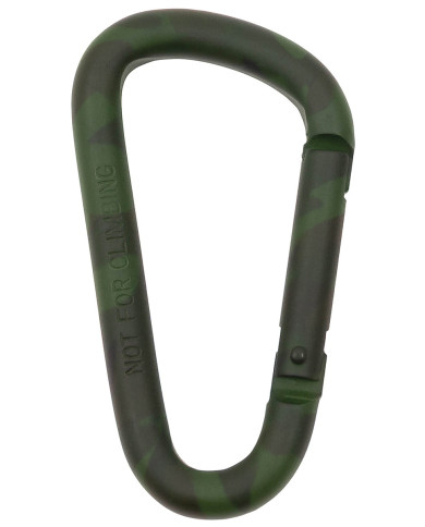 Carabiner, D 8 mm x 7.5 cm, camo