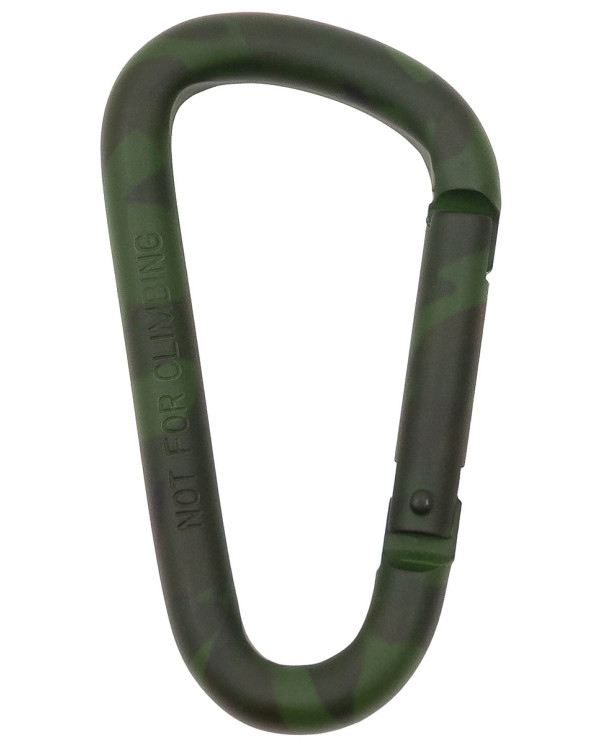 Carabiner, D 8 mm x 7.5 cm, camo