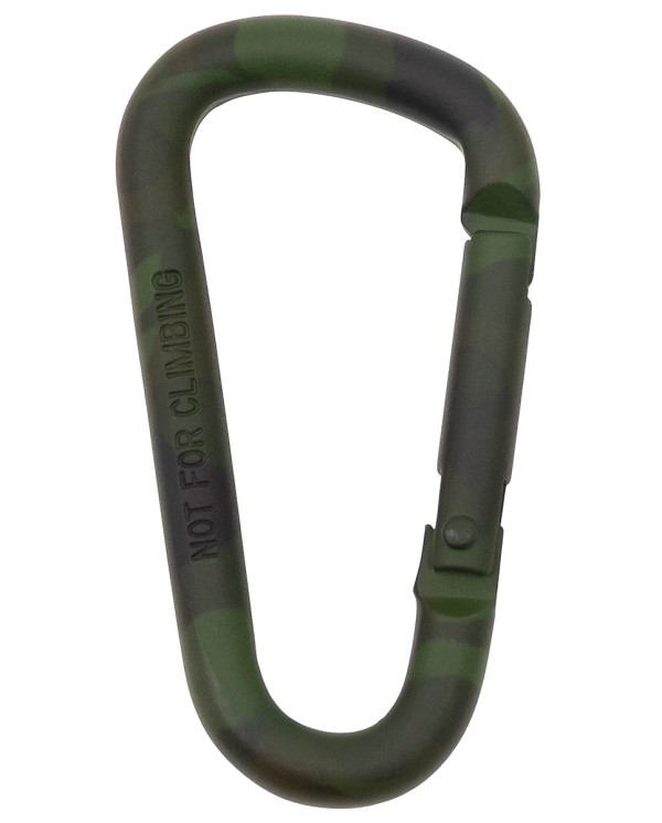 Carabiner, D 7 mm x 6.5 cm, camo