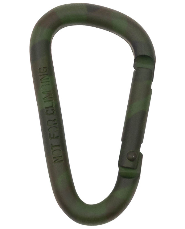 Carabiner, D 6 mm x 5.5 cm, camo