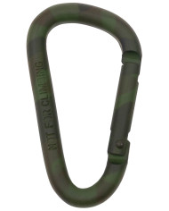 Carabiner, D 6 mm x 5.5 cm, camo
