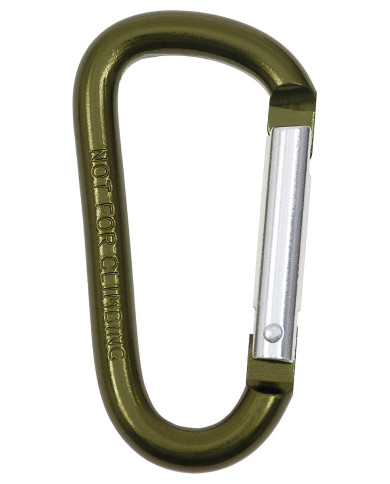 Carabiner, D 8 mm x 7.5 cm, OD green