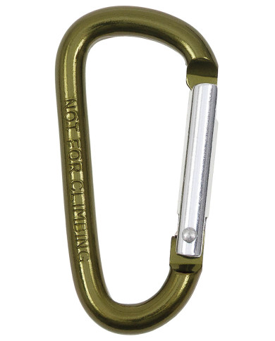 Carabiner, D 6 mm x 5.5 cm, OD green