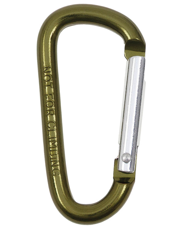 Carabiner, D 6 mm x 5.5 cm, OD green