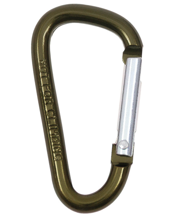 Carabiner, D 5 mm x 5 cm, OD green