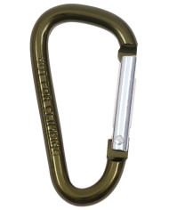 Carabiner, D 5 mm x 5 cm, OD green