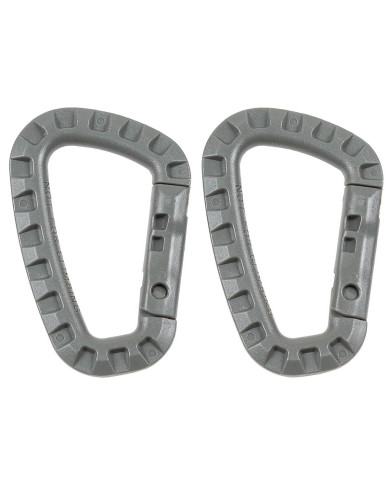Carabiner, Plastic, foliage, D 7 mm x 8.5 cm, 2-pack