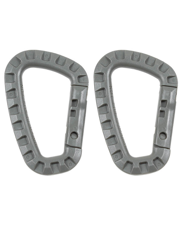 Carabiner, Plastic, foliage, D 7 mm x 8.5 cm, 2-pack