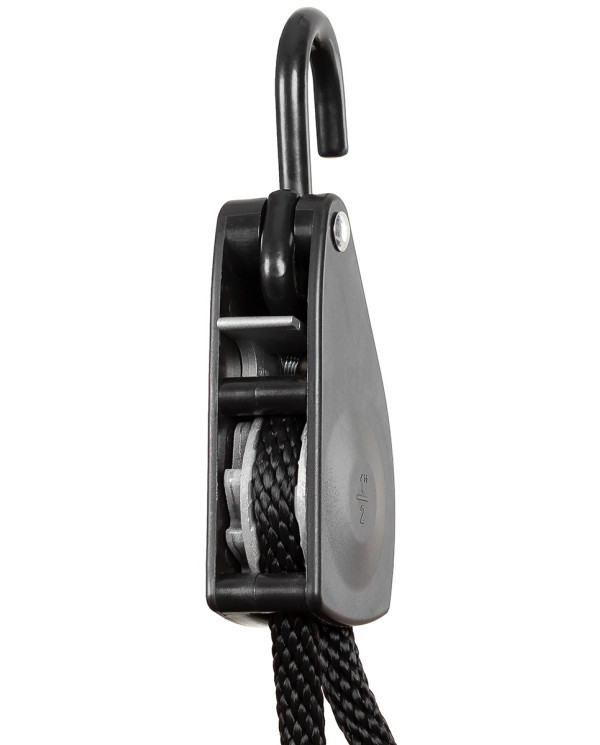 Rope, 11 mm, 2 meters,  ratchet tie down, black