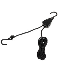 Rope, 4 mm, 2 meters,  ratchet tie down, black