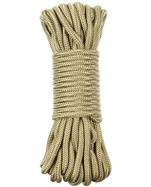 Rope, coyote tan, 7 mm, 15 meters