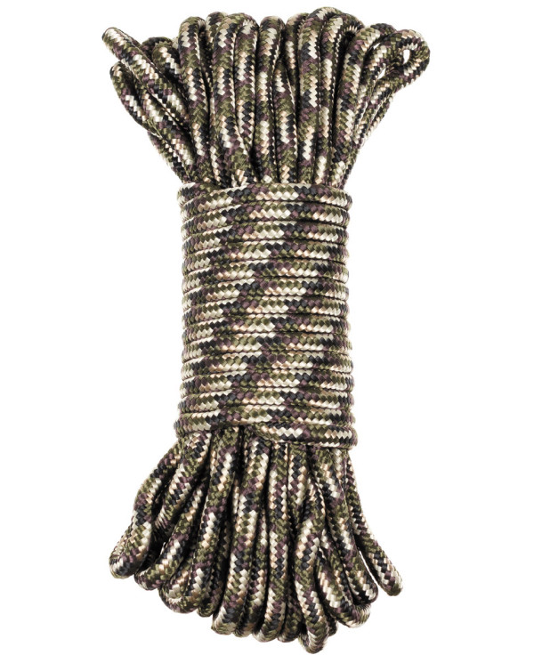 Rope, camo, 9 mm, 15 meters