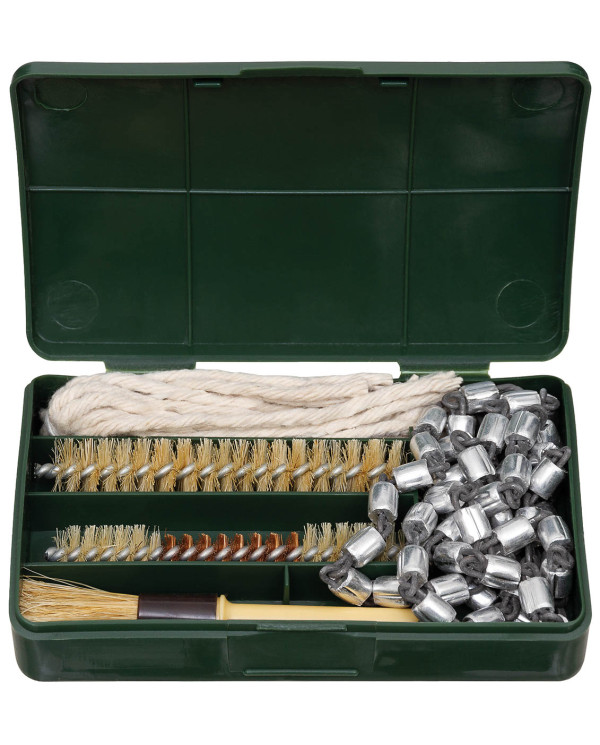 Weapon Cleaning Kit,  plastic box, OD green