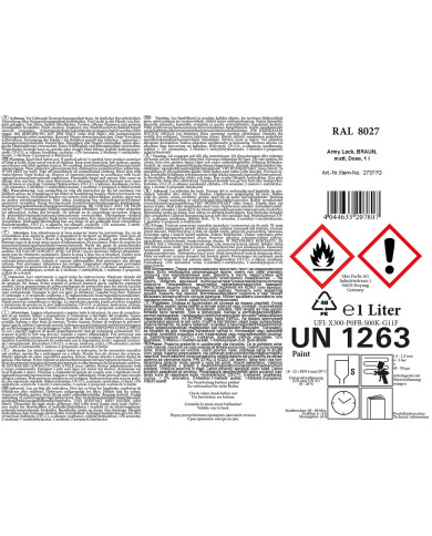 Army Varnish, BROWN, matt, can, 1 l