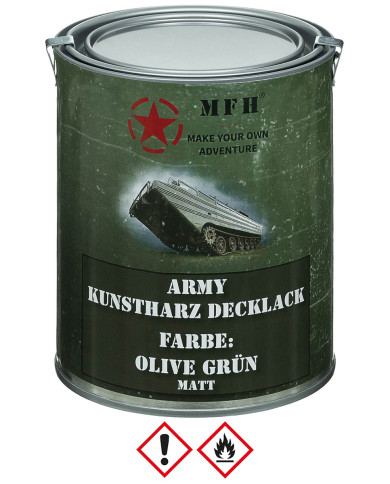 Army Varnish, OLIVE GREEN,  matt, can, 1 l