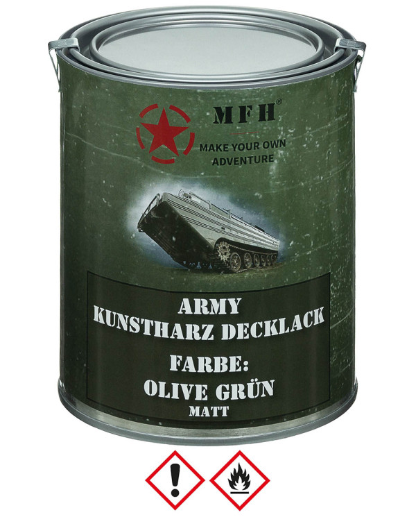 Army Varnish, OLIVE GREEN,  matt, can, 1 l