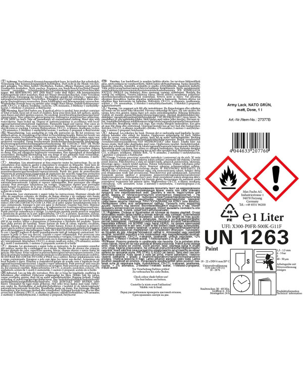 Army Varnish, NATO GREEN, matt, can, 1 l