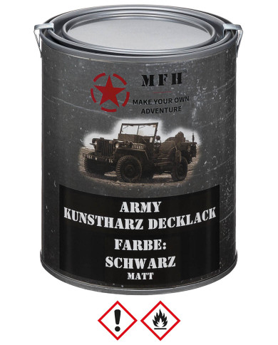 Army Varnish, BLACK, matt,  can, 1 l