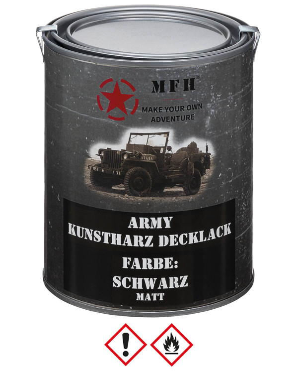 Army Varnish, BLACK, matt,  can, 1 l