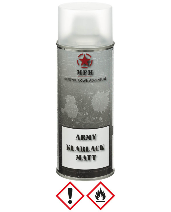 Army Spray Paint, CLEAR COAT, matt, 400 ml