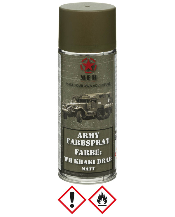 Army Spray Paint, WH KHAKI DRAB, matt, 400 ml