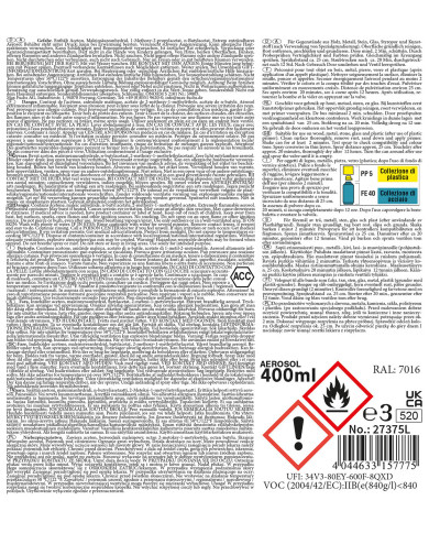 Army Spray Paint, WH TANK GREY, matt, 400 ml