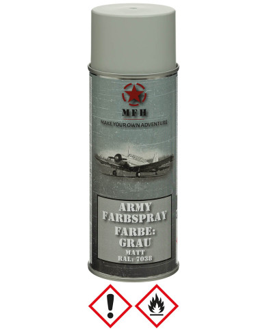 Army Spray Paint, GREY, matt, 400 ml