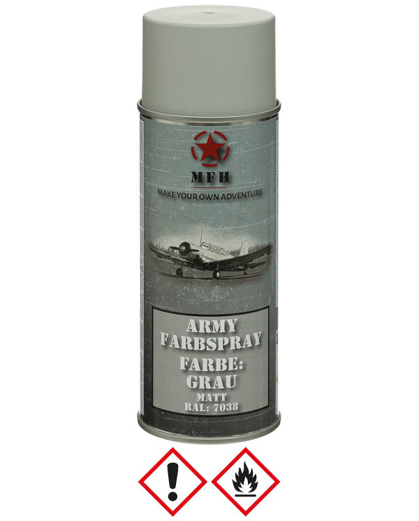 Army Spray Paint, GREY, matt, 400 ml