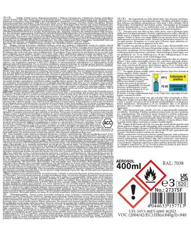 Army Spray Paint, GREY, matt, 400 ml