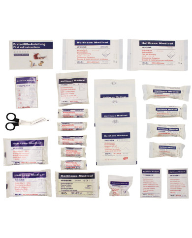 First Aid Filling Assortment, HOLTHAUS, 43-part, DIN 13164