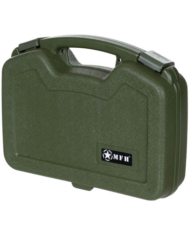 Pistol Case, Plastic, large, lockable, OD green