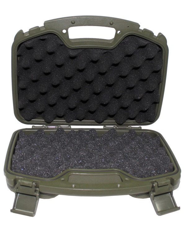 Pistol Case, Plastic, large, lockable, OD green